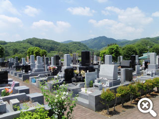 墓域からの景色の写真